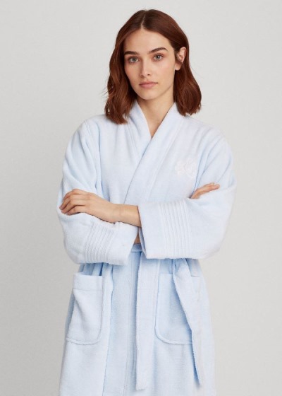 Batas Ralph Lauren Mujer Azules - Cotton Terry Cloth - MILDS1856